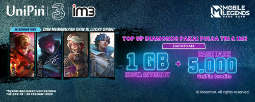 Top Up Diamonds MLBB dengan Pulsa Tri & IM3, dan Miliki Seri Skin Jujutsu Kaisen!
